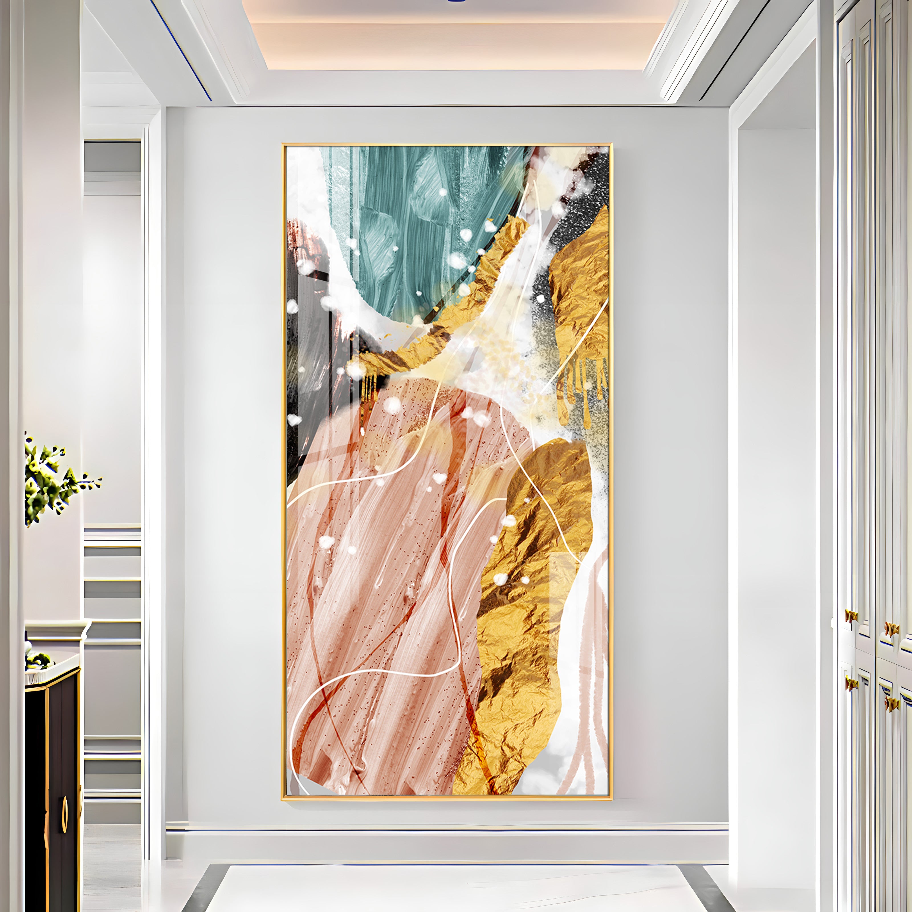 Abstract Aura Premium Acrylic Vertical Wall Art