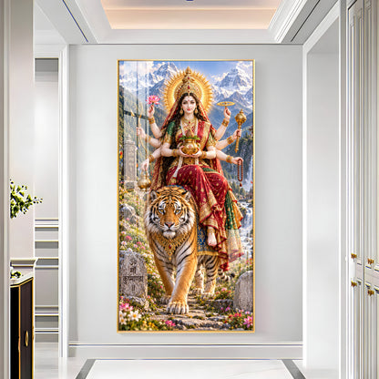 Maa Kushmanda Premium Acrylic Vertical Wall Art