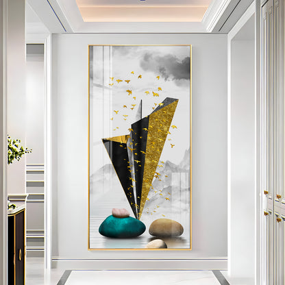 Geometric Minimalist Premium Acrylic Vertical Wall Art