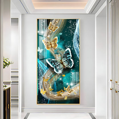 Pair Of Butterfly Premium Acrylic Vertical Wall Art