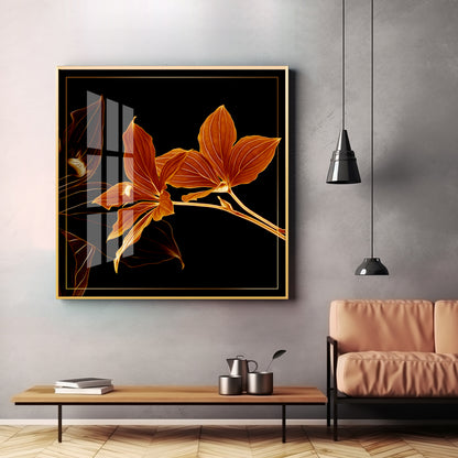 Orange Lily Premium Acrylic Square Wall Art
