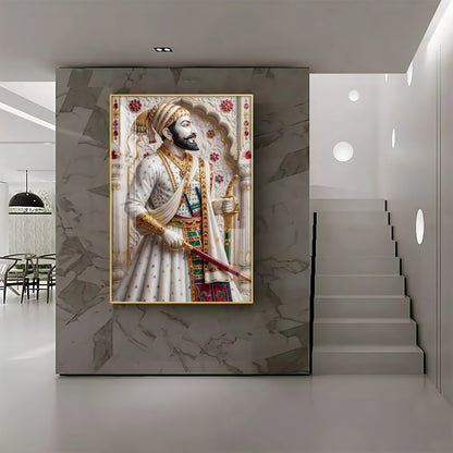 Royal Lagacy of Shivaji Maharaj Premium Acrylic Vertical Wall Art