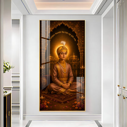 Guru Har Krishan Sahib Ji Premium Acrylic Vertical Wall Art
