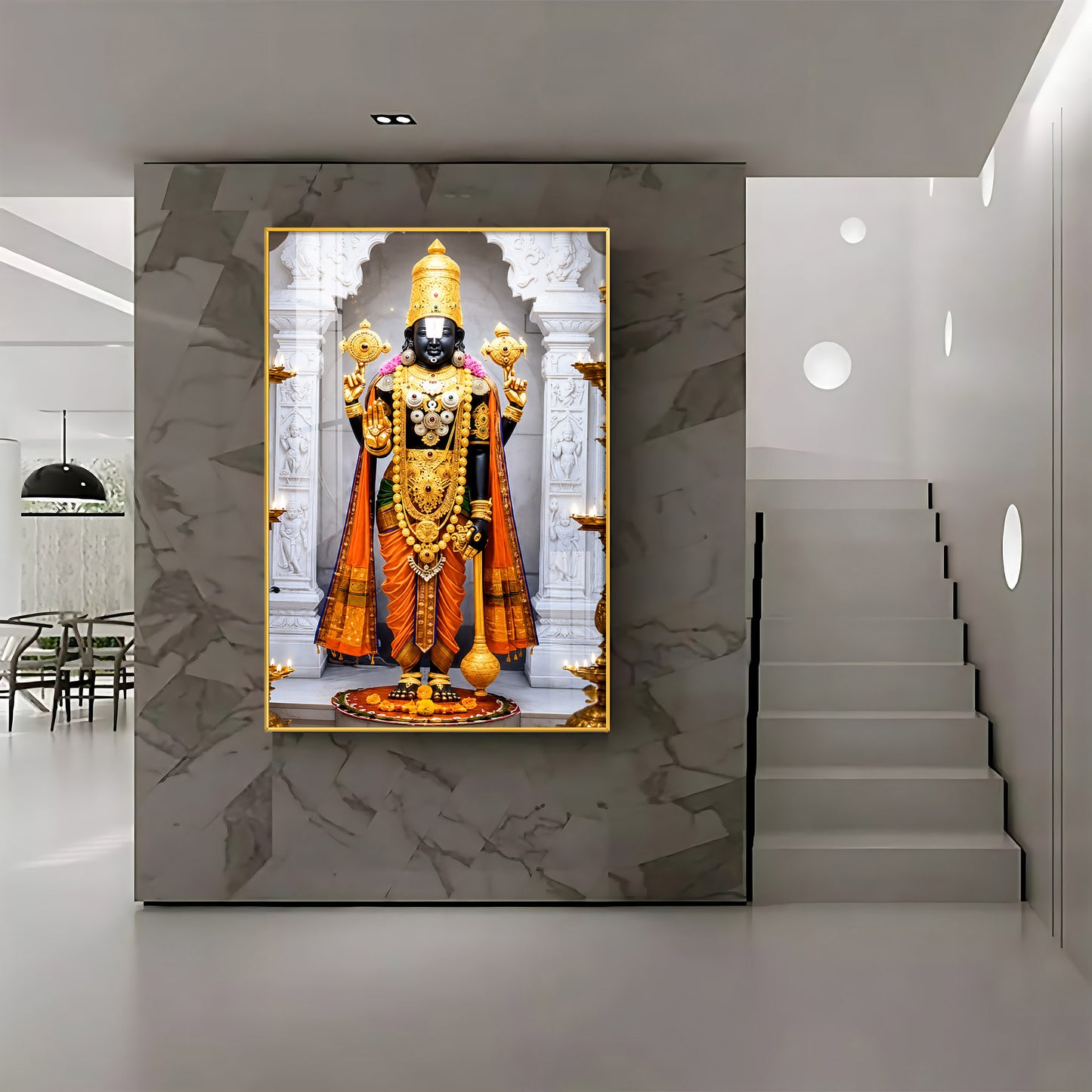 Divine Lord Tirupati Balaji Premium Acrylic Vertical Wall Art