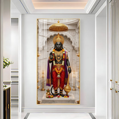 Divine Guardian Hanuman Premium Acrylic Vertical Wall Art