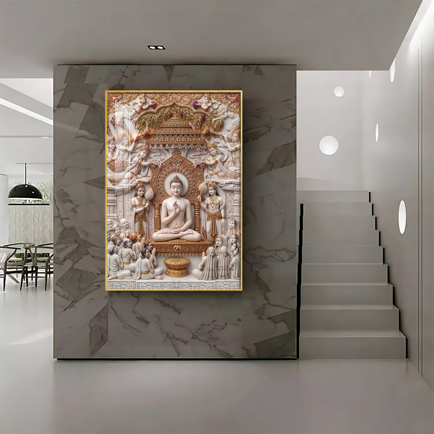 Bhagwan Mahavir Premium Acrylic Vertical Wall Art
