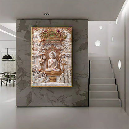 Bhagwan Mahavir Premium Acrylic Vertical Wall Art