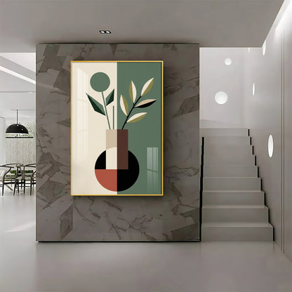 Verdant Floral Fusion Premium Acrylic Vertical Wall Art