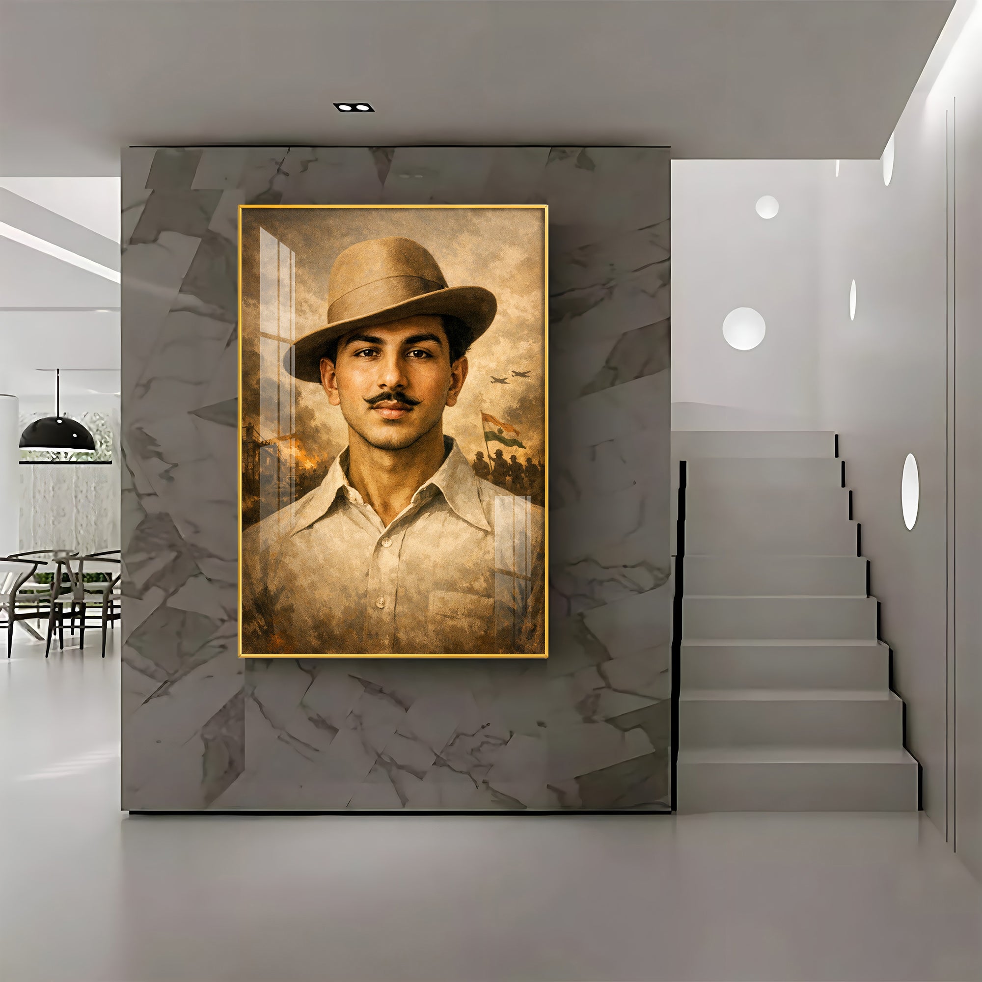 Shaheed Bhagat Singh Premium Acrylic Vertical Wall Art