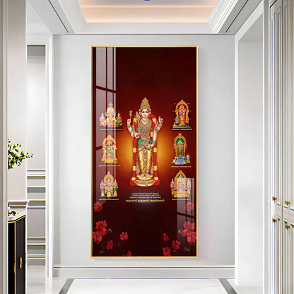 Thiruchendur Lord Murugan Premium Acrylic Vertical Wall Art