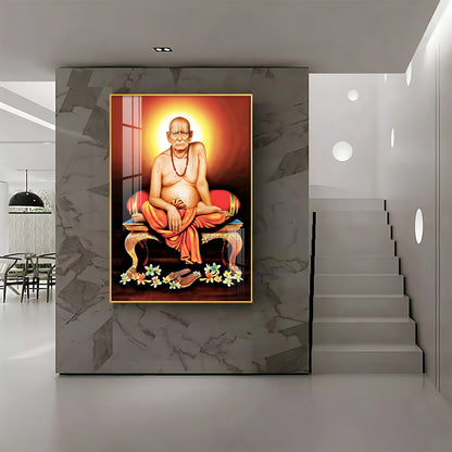 Portrait of Shri Swami Samartha Premium Vertical Acrylic Wall Art