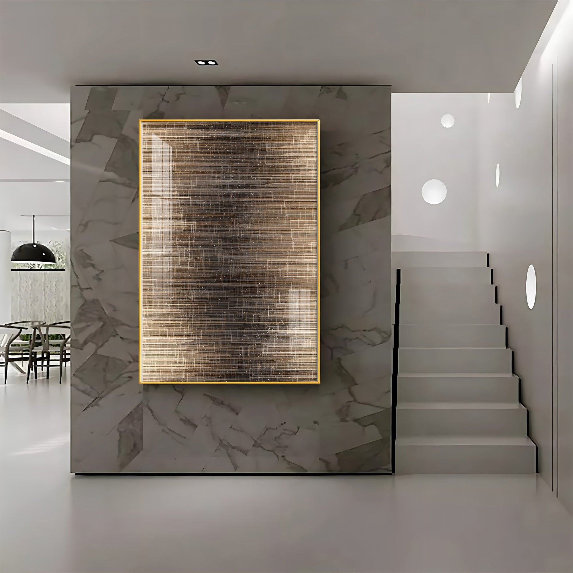 Modern Line Premium Acrylic Vertical Wall Art