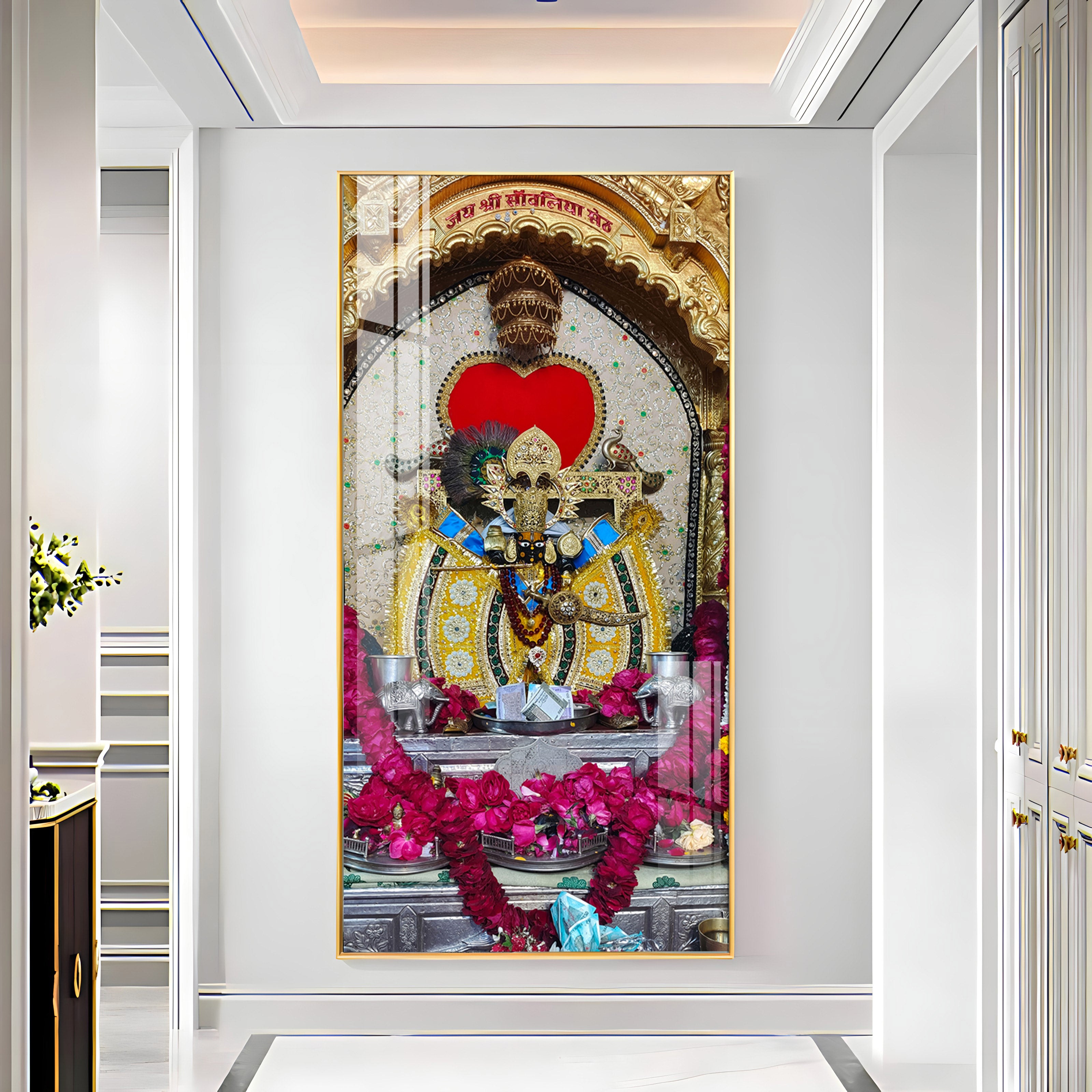 Shri Sanwaliya Seth Ji Premium Acrylic Vertical Wall Art