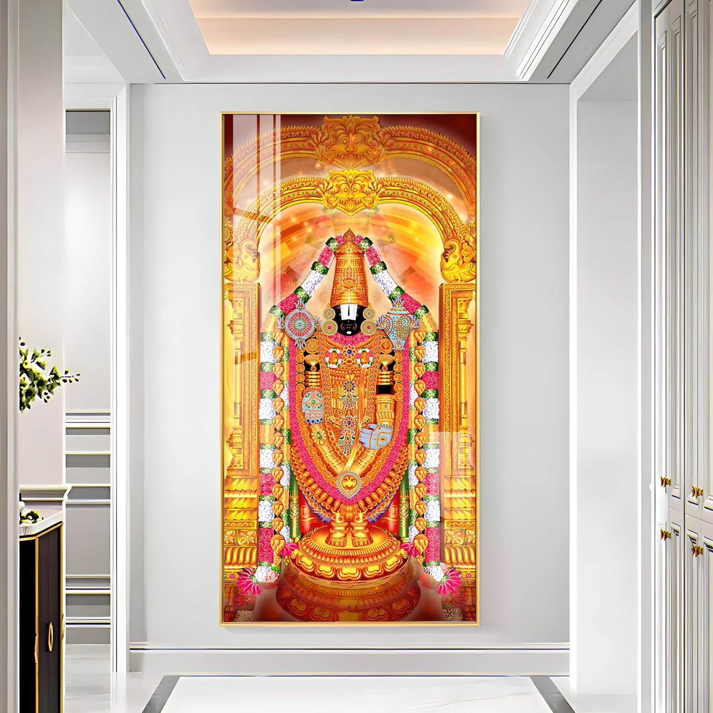 Shree Tirumala Deva Premium Acrylic Vertical Wall Art