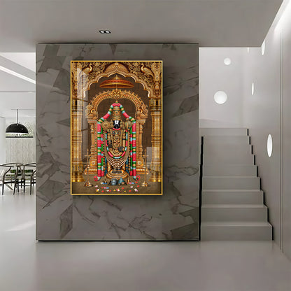God Tirupati Balaji Premium Acrylic Vertical Wall Art