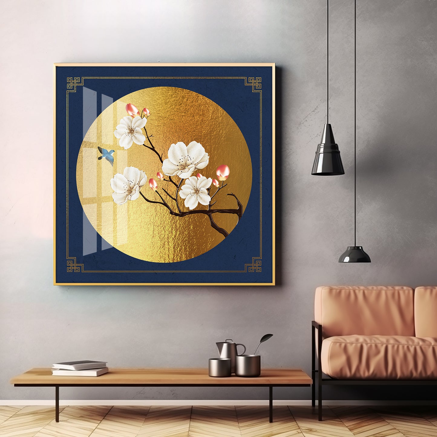 The Blooming Elegance Premium Acrylic Square Wall Art