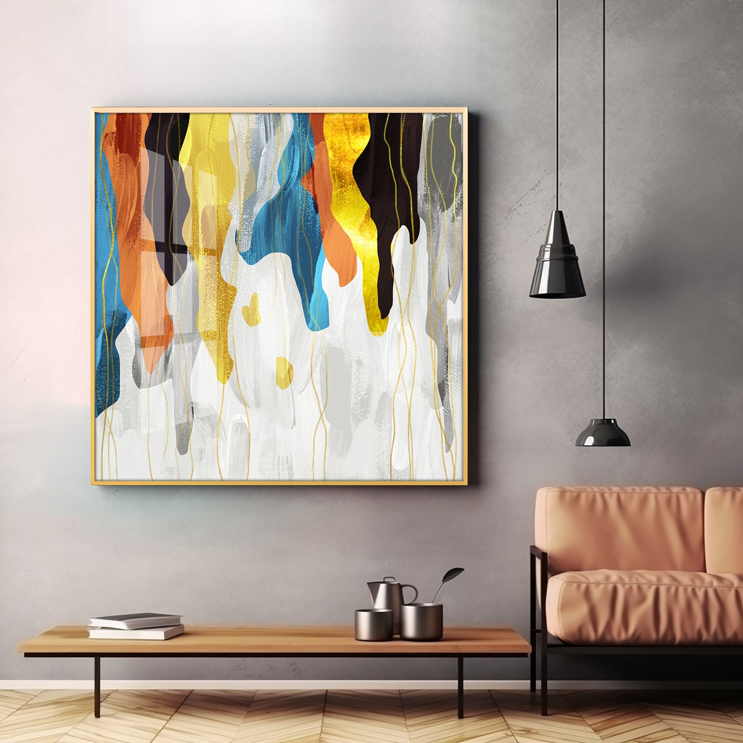 Colorful Abstract Premium Acrylic Square Wall Art