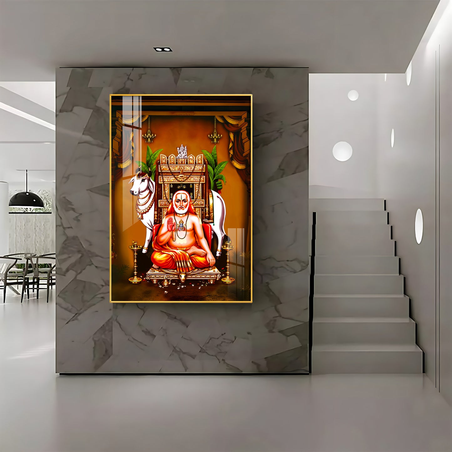 Sri Raghavendra Swamy Premium Acrylic Vertical Wall Art