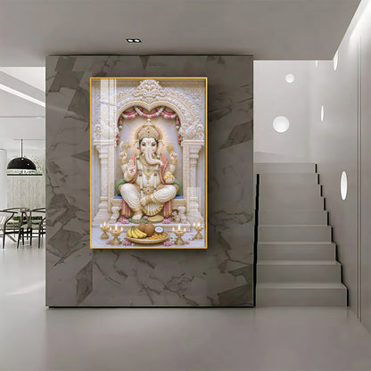 Sacred Lord Ganesha Premium Acrylic Vertical Wall Art