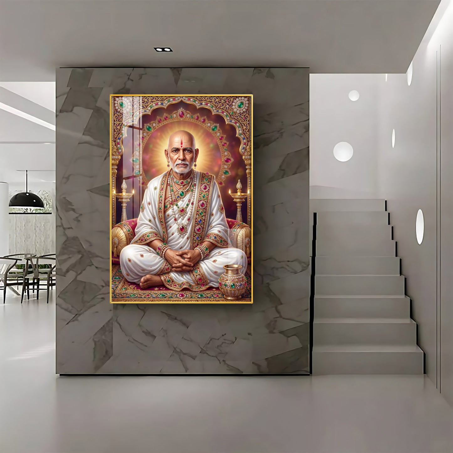 Shree Swami Samarth Maharaj Premium Acrylic Vertical Wall Art