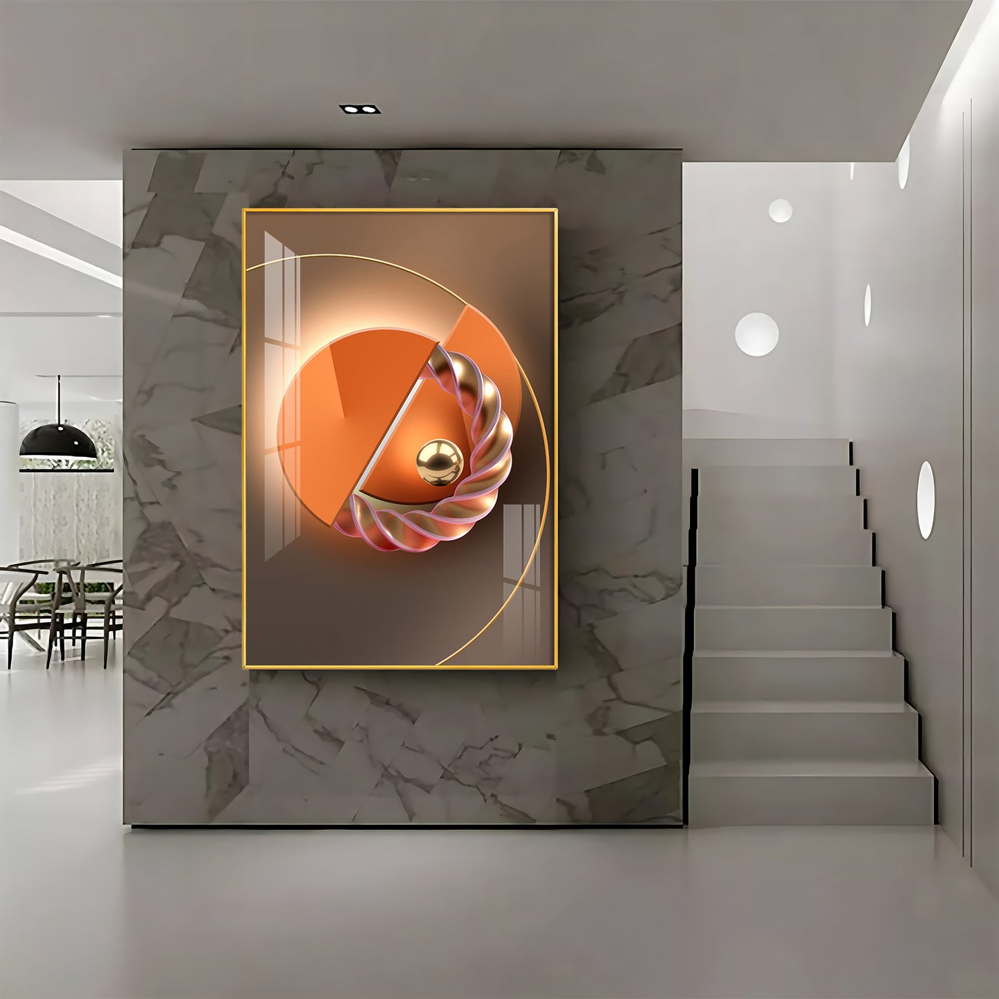Abstract Geometry Premium Acrylic Vertical Wall Art