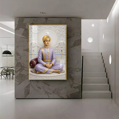 Divine Guru Har Krishan Ji Premium Acrylic Vertical Wall Art