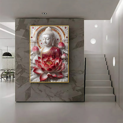 Serenity of Buddha Premium Acrylic Vertical Wall Art