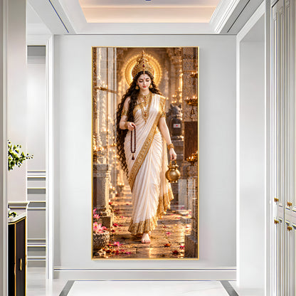 Divine Maa Brahmacharini Premium Acrylic Vertical Wall Art
