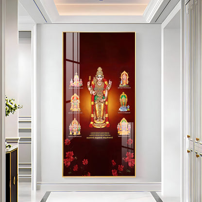 Thiruchendur Lord Murugan Premium Acrylic Vertical Wall Art