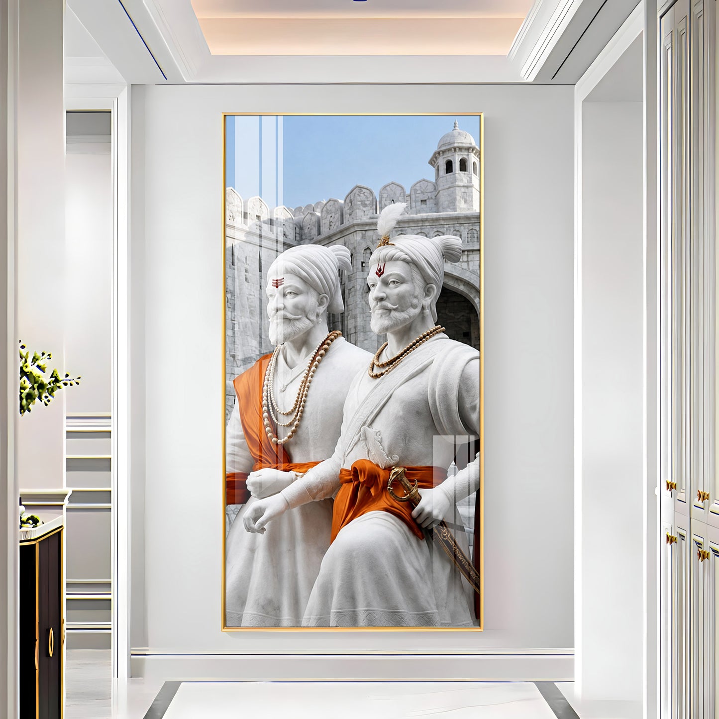 Chhatrapati Shivaji Maharaj & Sambhaji Maharaj Premium Acrylic Vertical Wall Art