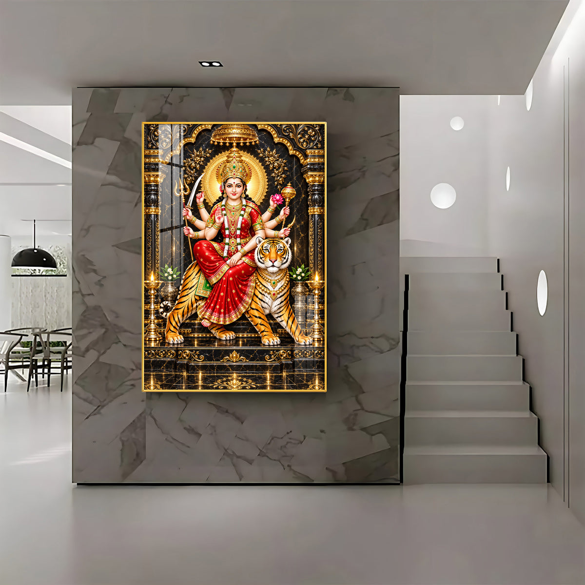 Divine Maa Ambe Premium Acrylic Vertical Wall Art