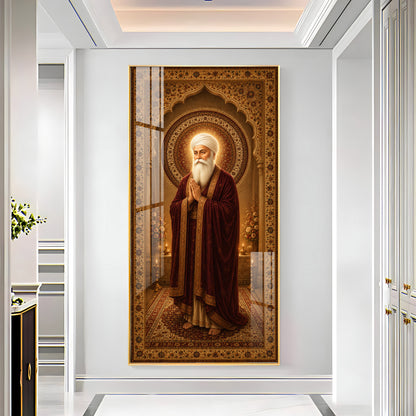 Spiritual Guru Nanak Dev Ji Premium Acrylic Vertical Wall Art