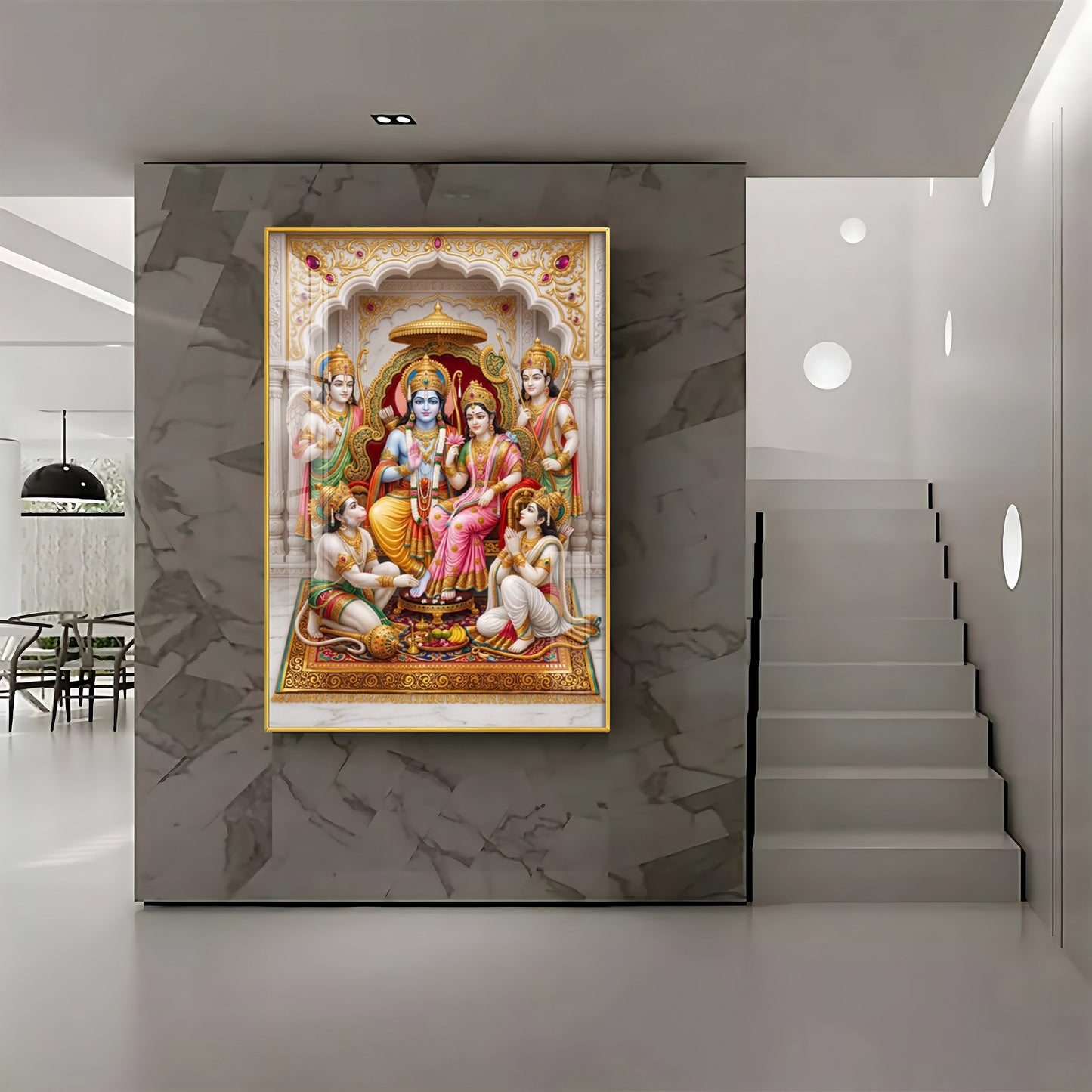 Jay Sita Rama Premium Acrylic Vertical Wall Art