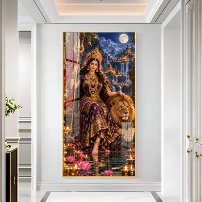Divine Maa Jagdamba Premium Acrylic Vertical Wall Art