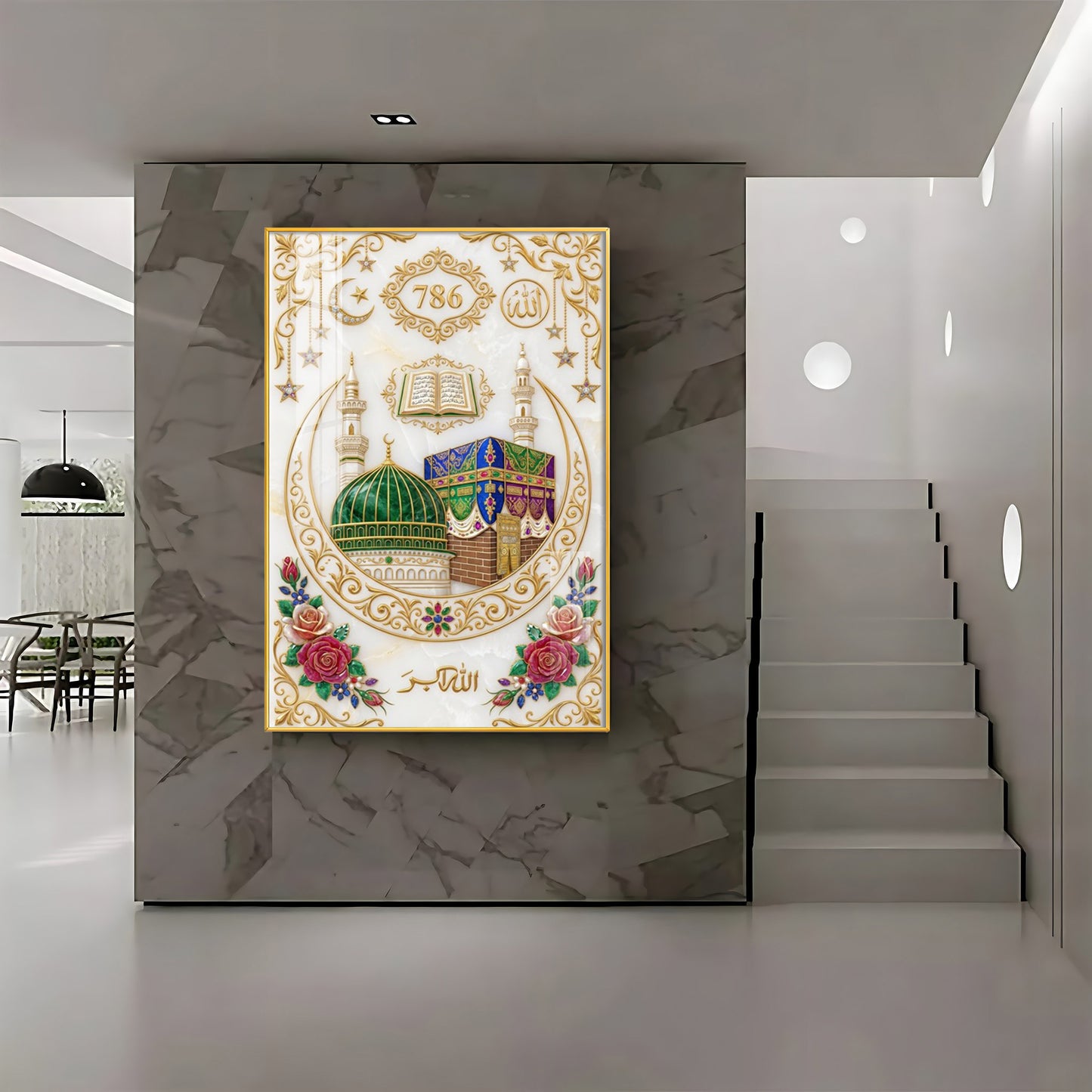Kaaba & Al-Masjid An-Nabawi Premium Acrylic Vertical Wall Art
