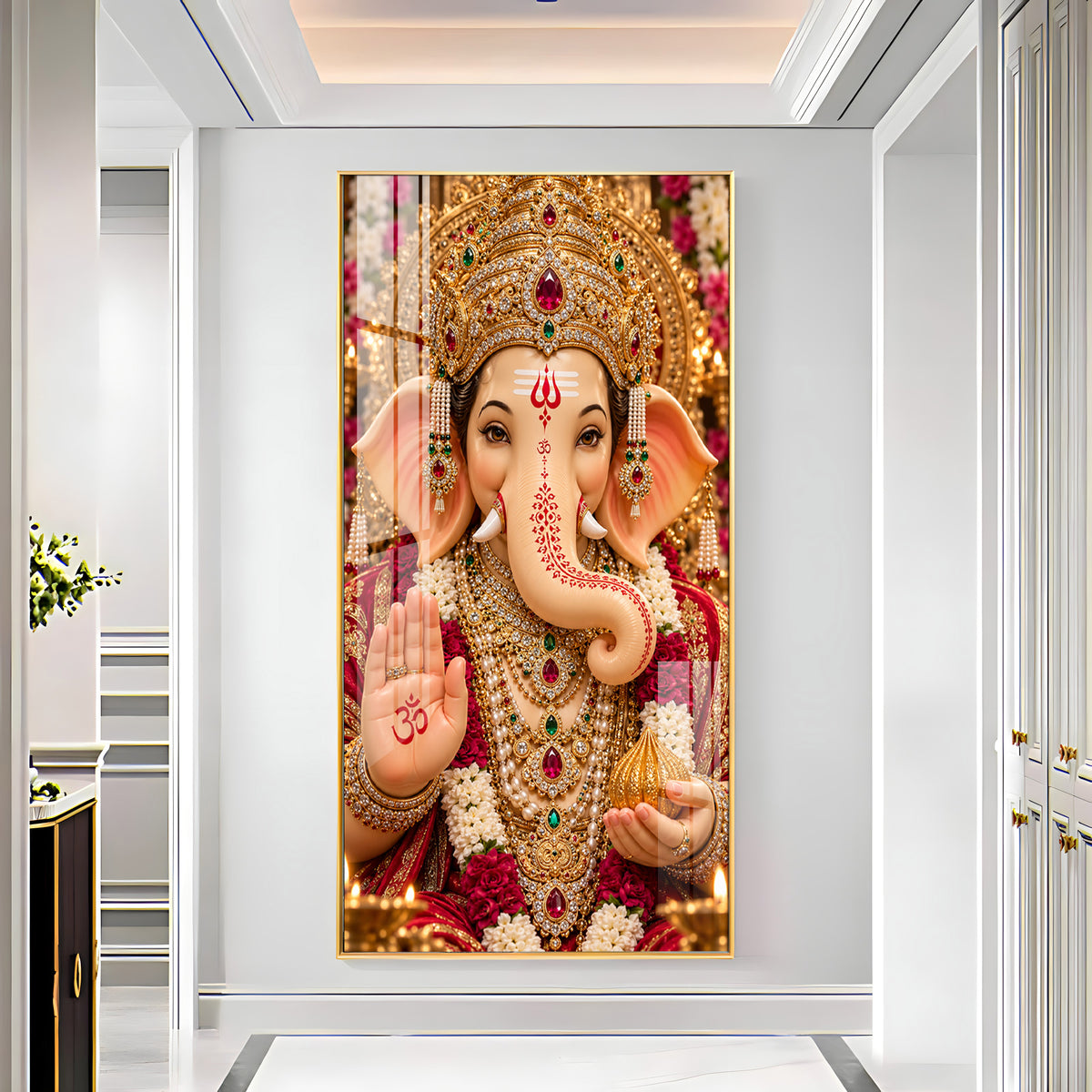 Vighnaharta Divine Jewel Premium Acrylic Vertical Wall Art