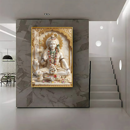 Adi Yogi Lord Shiva Premium Acrylic Vertical Wall Art