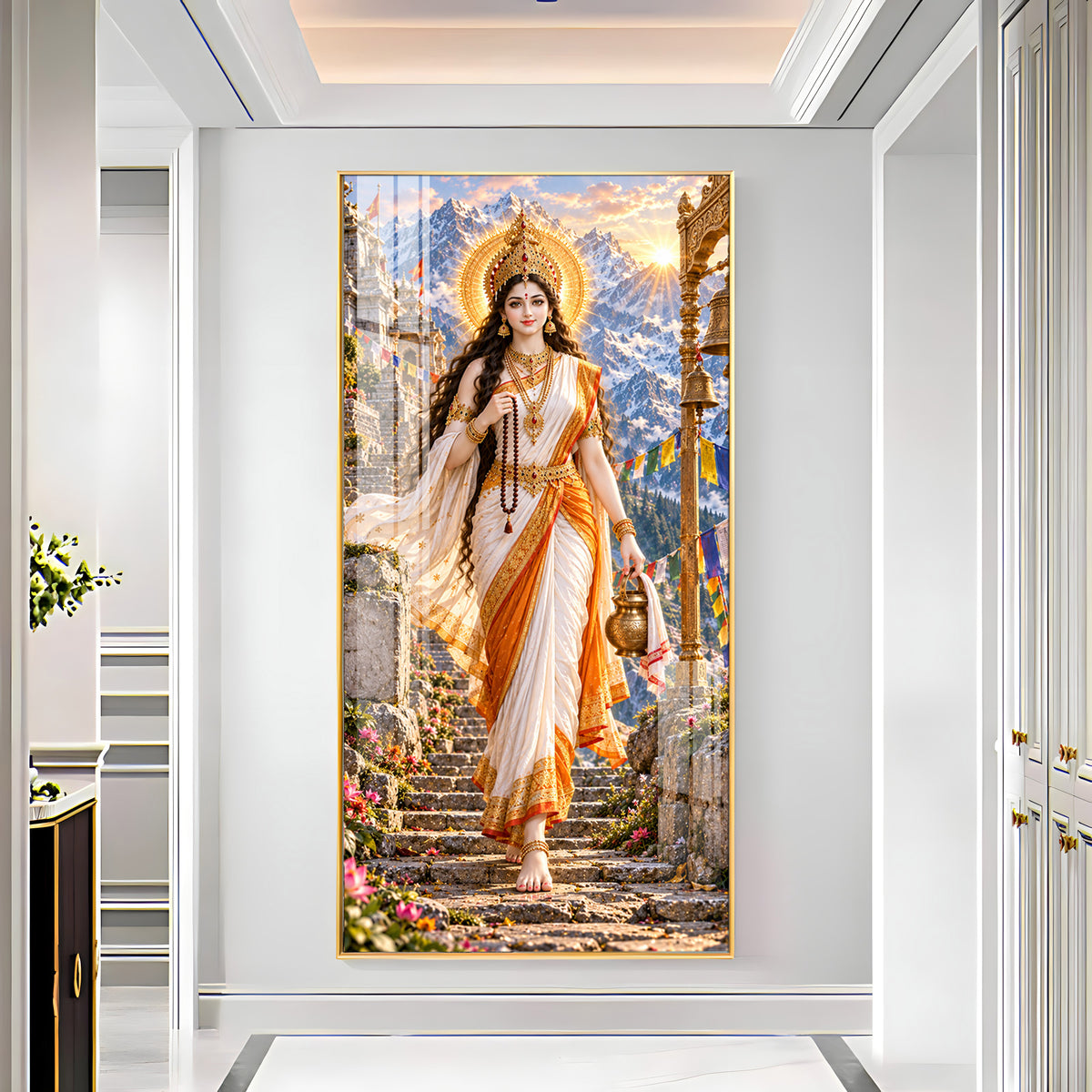 Divine Brahmacharini Maa Premium Acrylic Vertical Wall Art