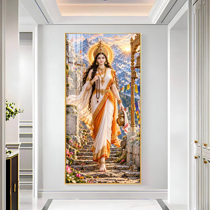 Divine Brahmacharini Maa Premium Acrylic Vertical Wall Art