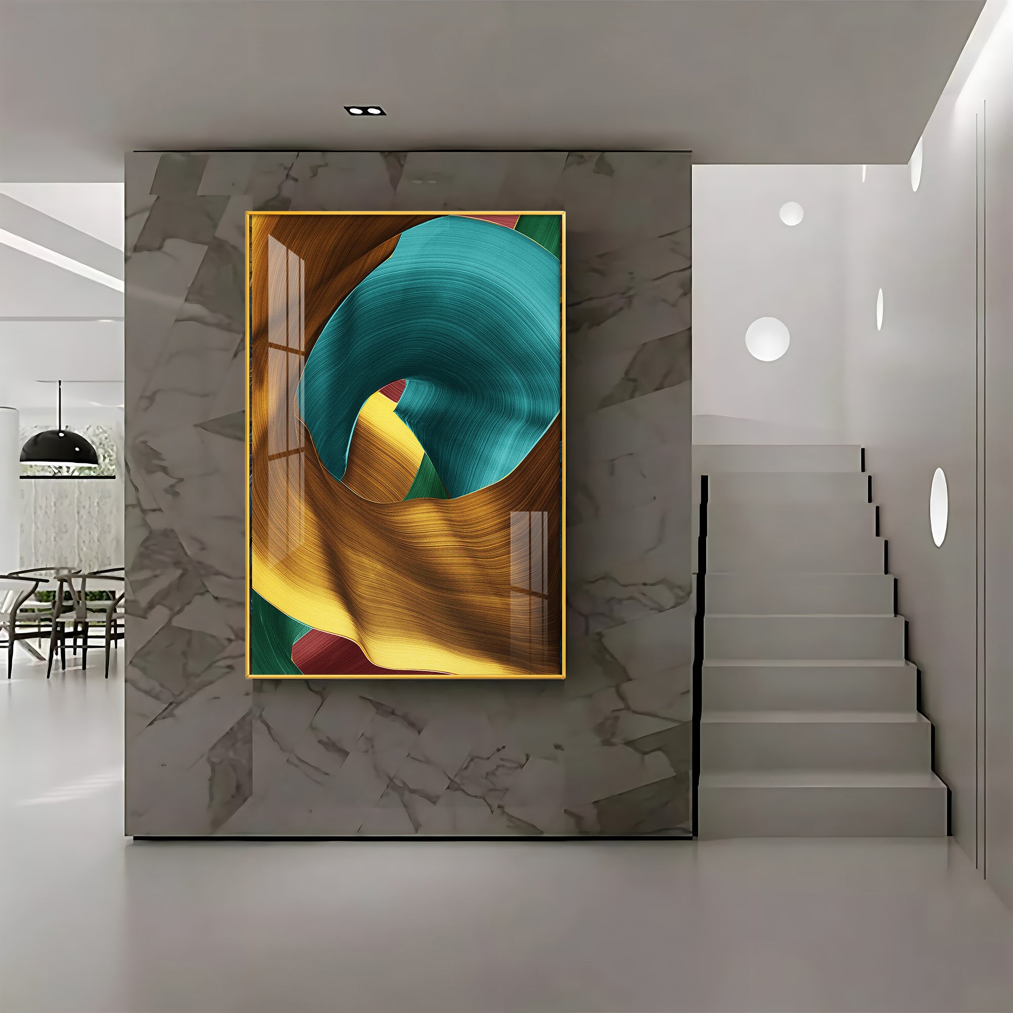 Multicolored Abstract Premium Acrylic Vertical Wall Art
