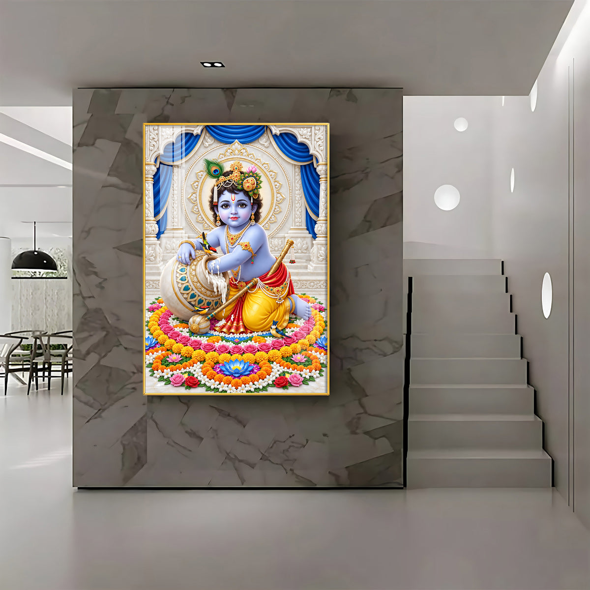 Joyful Bal Gopal Premium Acrylic Vertical Wall Art