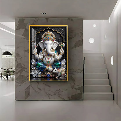 Hindu Deity Ganpati Ji Premium Acrylic Vertical Wall Art
