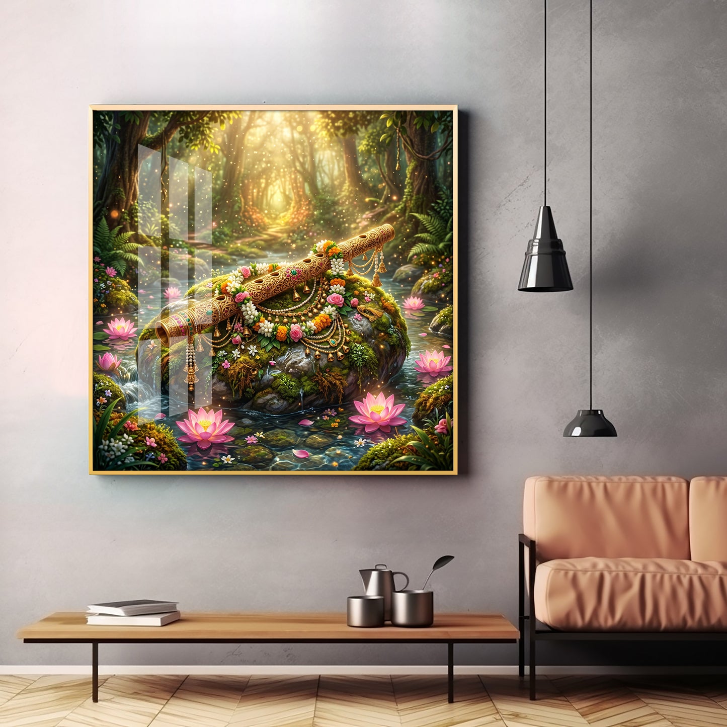 Beautiful Flute Premium Acrylic Square Wall Art