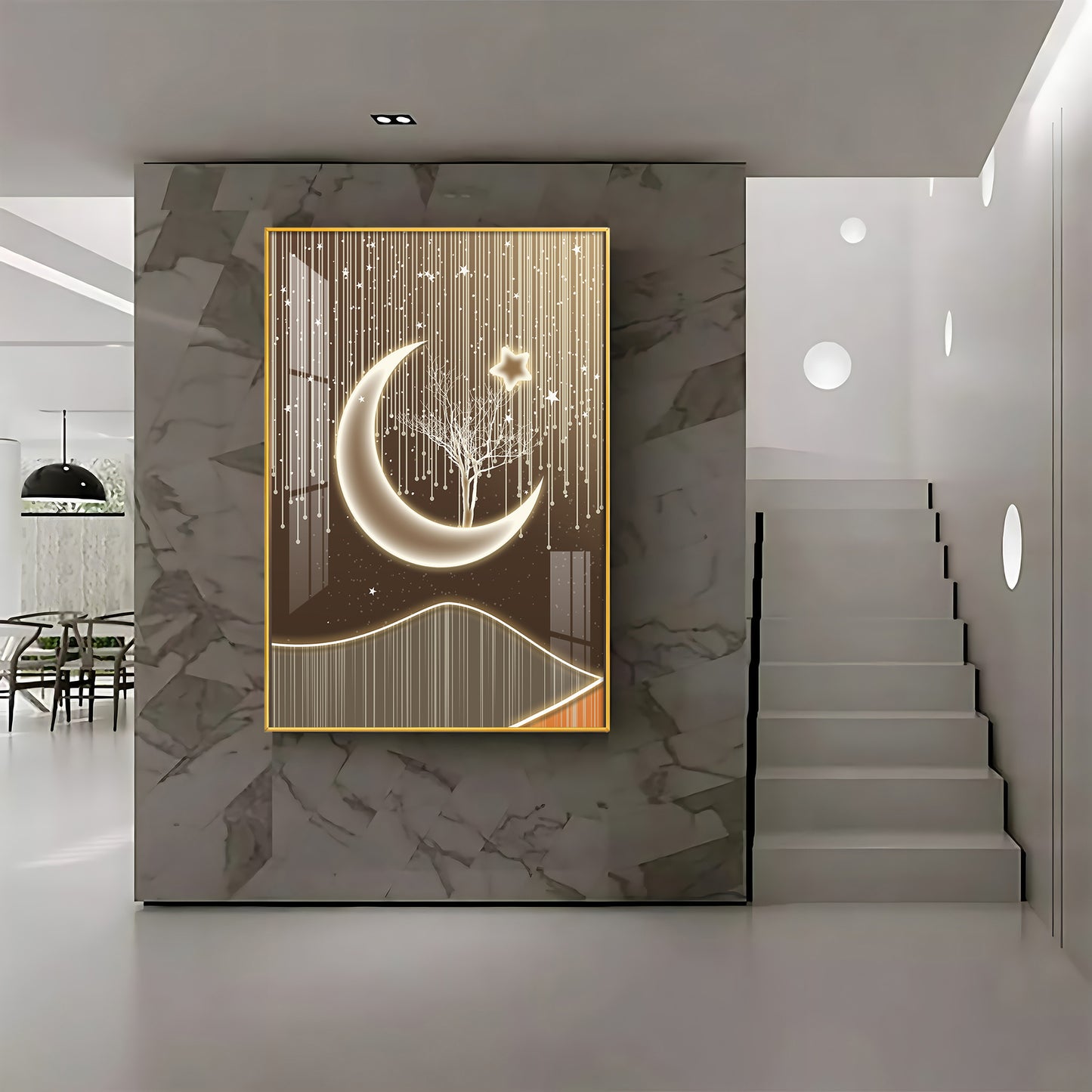 Half Moon Premium Acrylic Vertical Wall Art