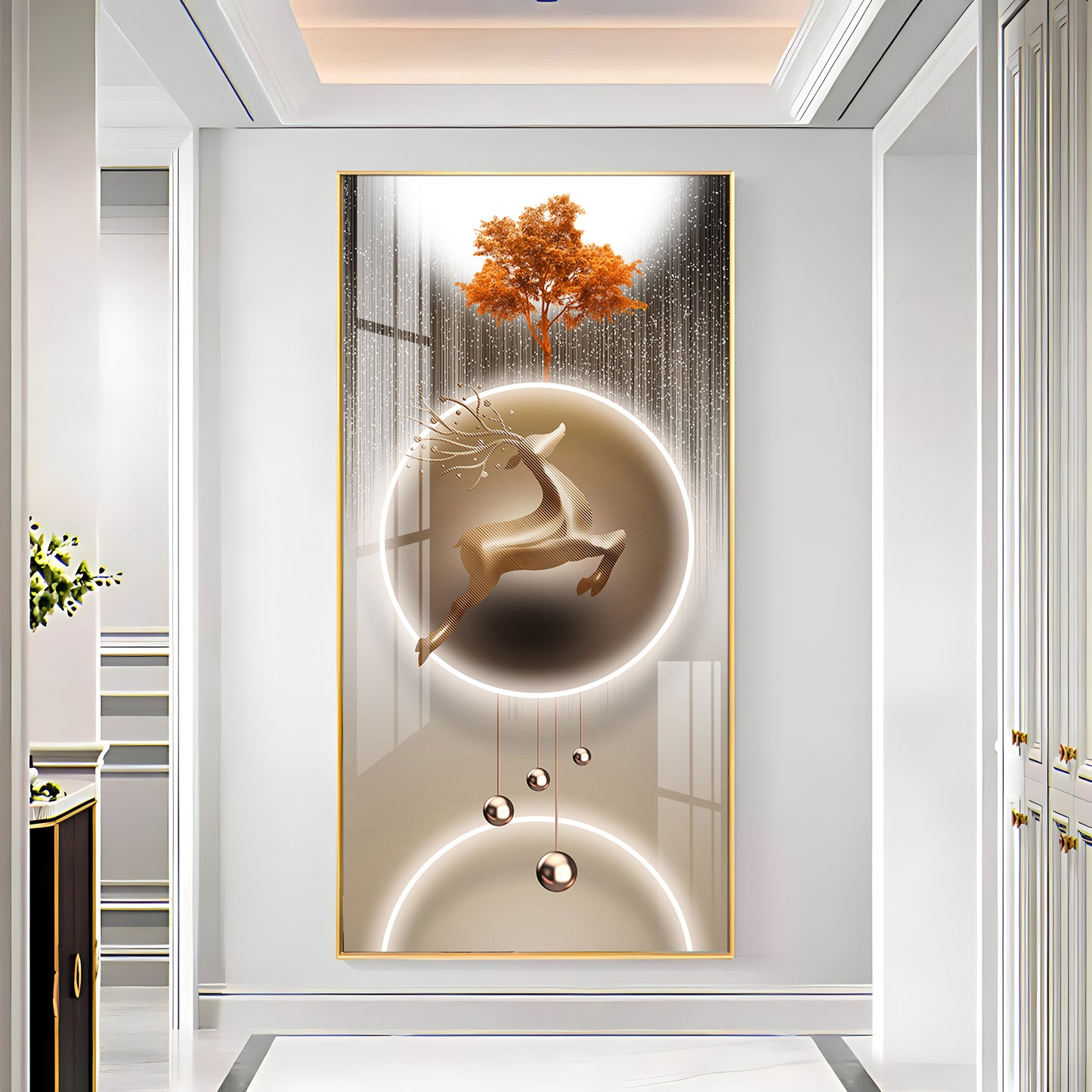 Deerly Decorated Premium Acrylic Vertical Wall Art
