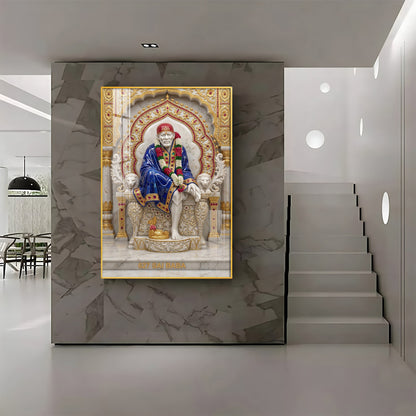 Om Sai Ram Premium Acrylic Vertical Wall Art