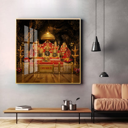 Goddess Vaishno Devi Premium Acrylic Square Wall Art