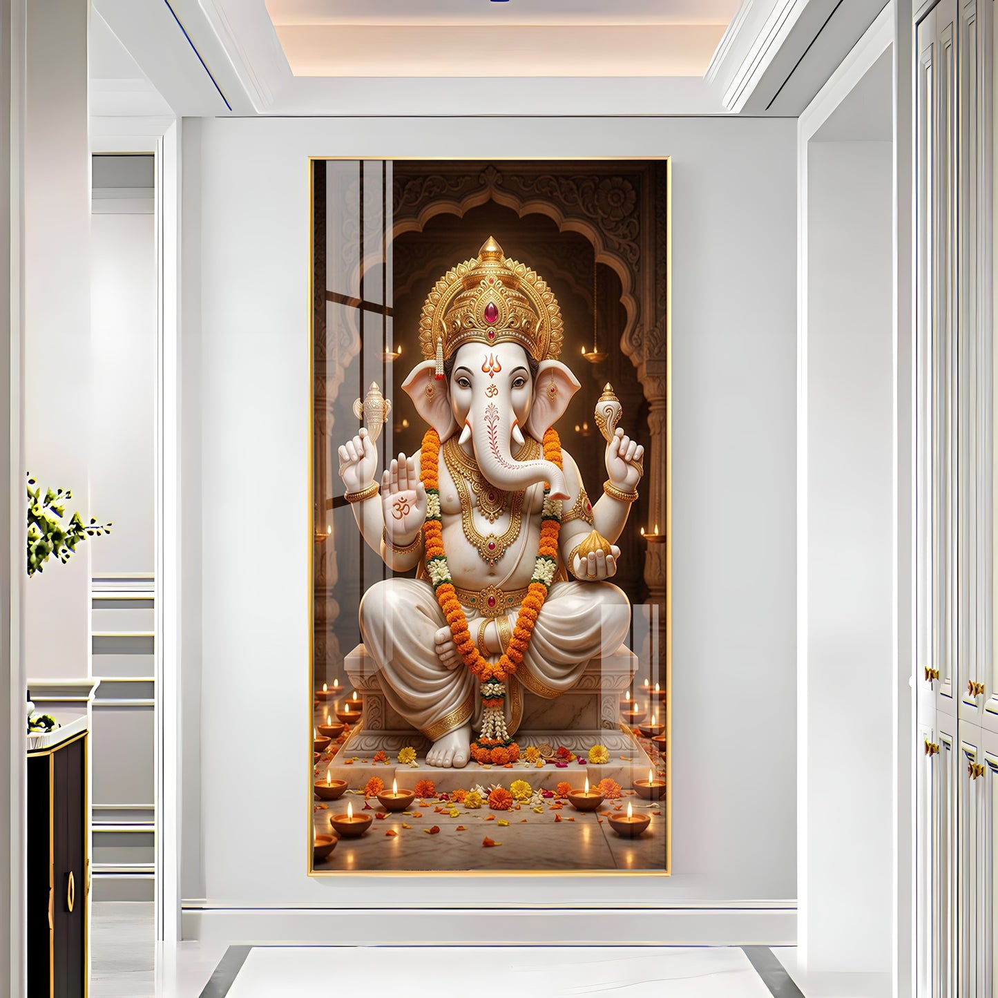 Ganesh Ji Eternal Wisdom Premium Acrylic Vertical Wall Art