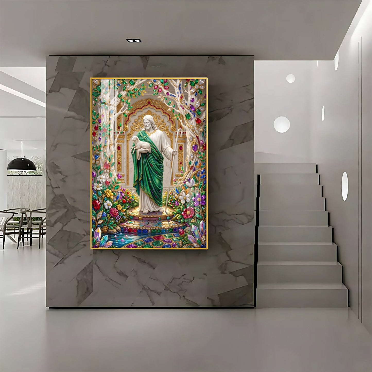 Depicts Jesus Premium Acrylic Vertical Wall Art