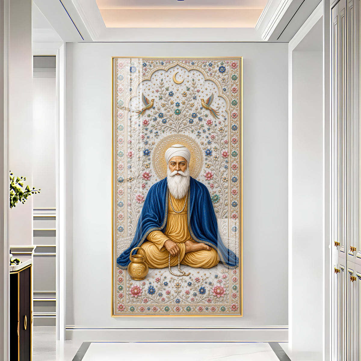 Holy Guru Nanak Dev Ji Premium Acrylic Vertical Wall Art